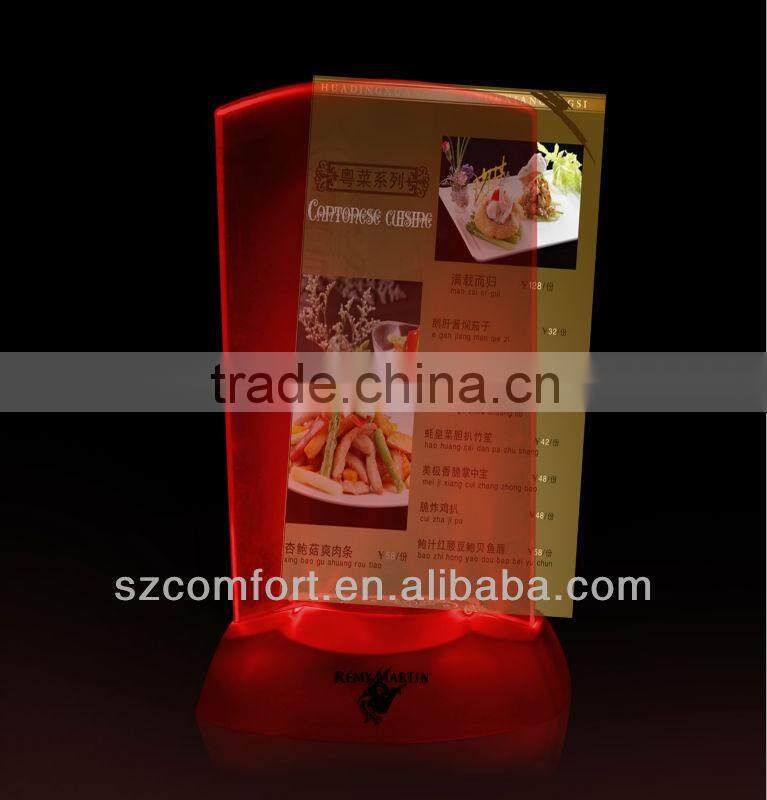 Beautiful led light bar menu display