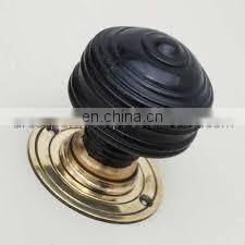 brass & wood knob