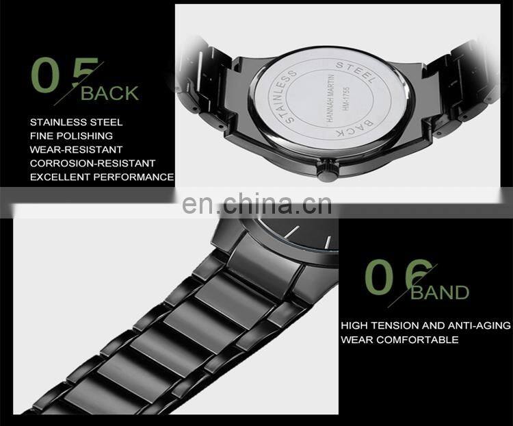 HANNAH MARTIN HM-17552 Men Business Original Brands Watches Stainless Steel Simple Charm Man Brand Watch Custom Logo