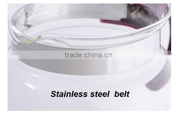 Glass carafe manufacturer, fire resistant water pot, 1.8 liter large coffee & tea pot