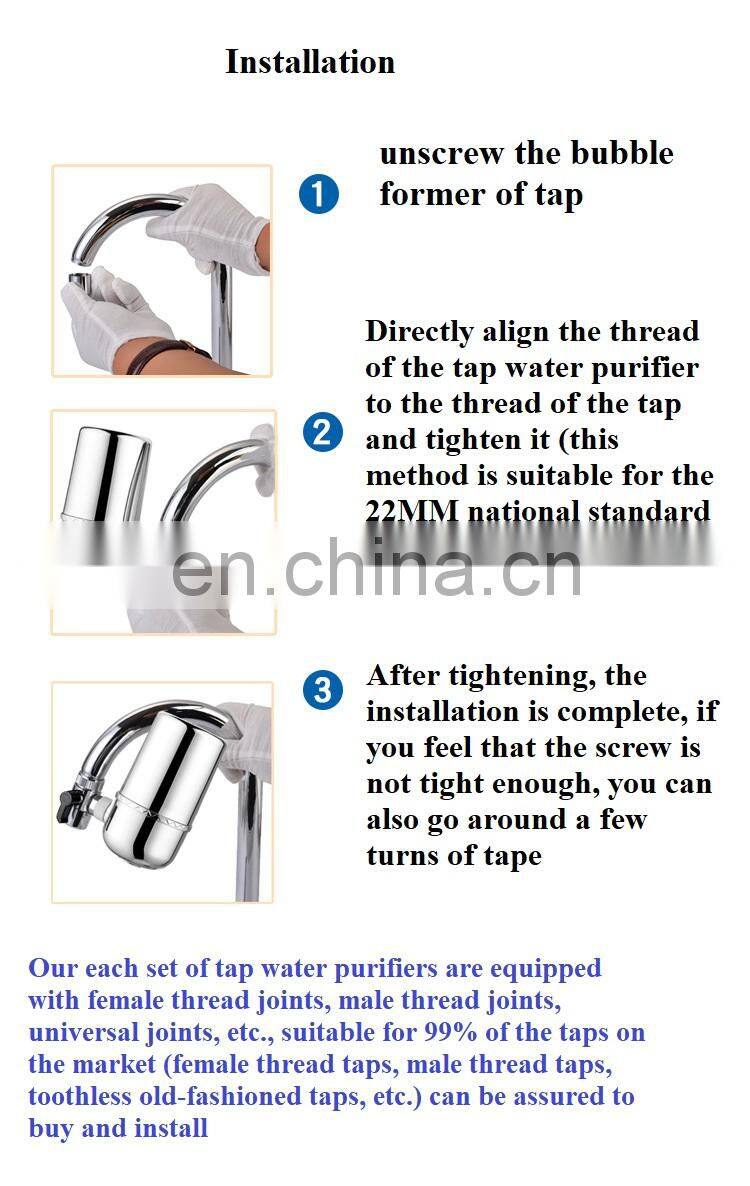 customization chrome plated multi-stages kitchen water filter faucet filter tap water purifier