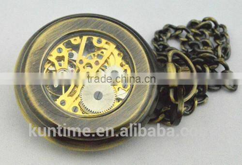 Mens digital pocket watch japan mechanical movt analog digital display