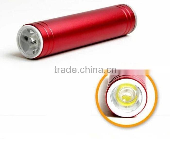2600mAh universal portable power bank with led flash