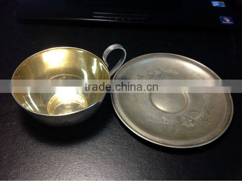 Brass silver plated charger platter