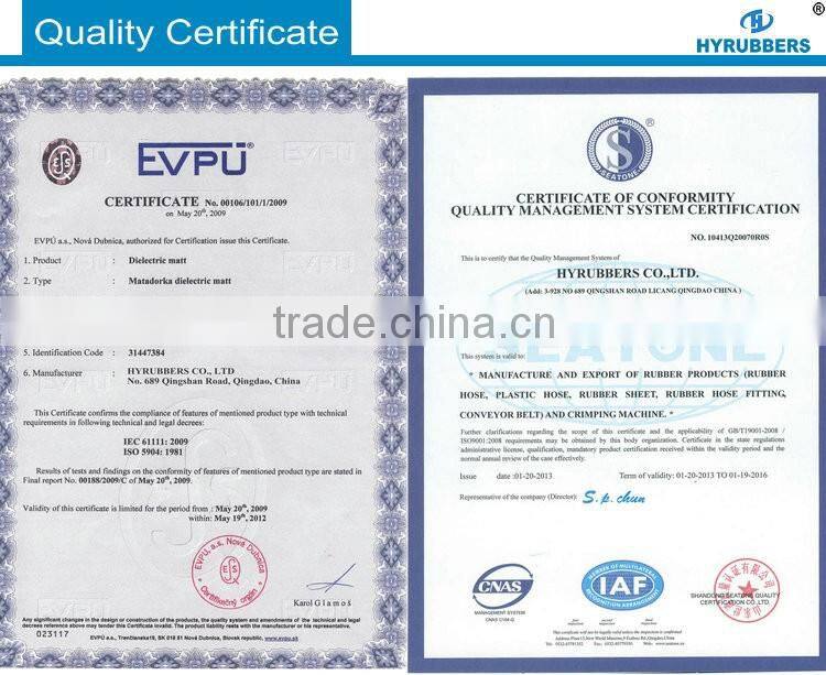 Black wholesale cheap price anti slip rubber mat type wide rib rubber mat