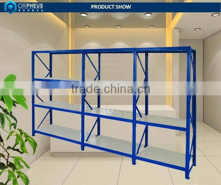 High gloss metal furniture double side storage rack 4 tier iron shelf