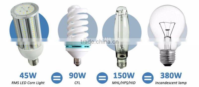 45W LED Corn Bulb 4725 Lumens 360Degree E27 E40 Street / Area Lighting