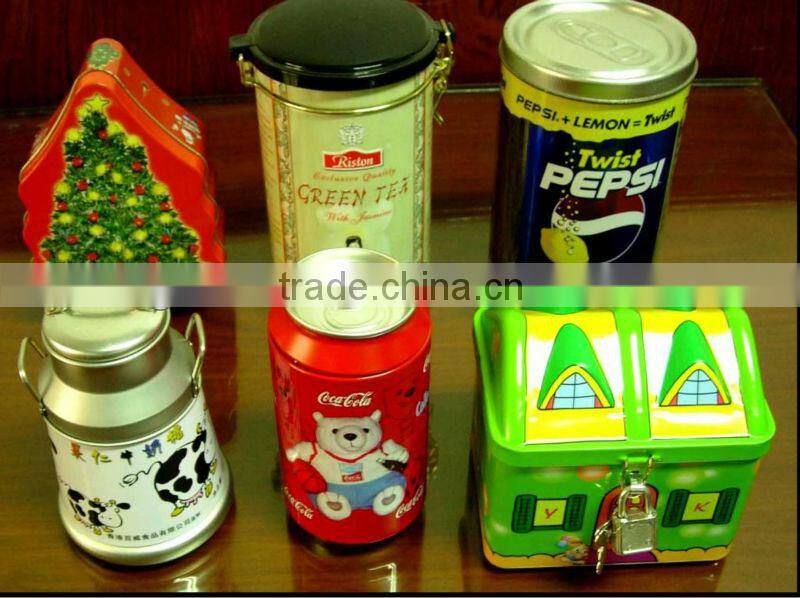 Custom wholesale christmas tin boxes tin cans for christmas
