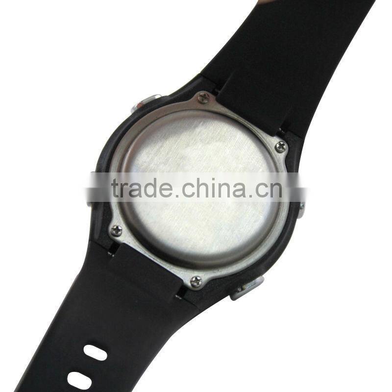 DW177_RD Red color Digital Rubber Chrono, Timer, Alarm ,body fit heart rate monitor watch