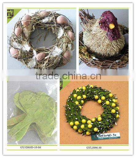 2015 new design easter decorative egg wreath