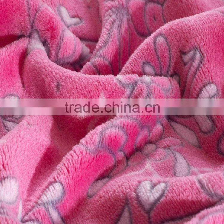 Pretty colorful printed cheap soft korean mink blanket