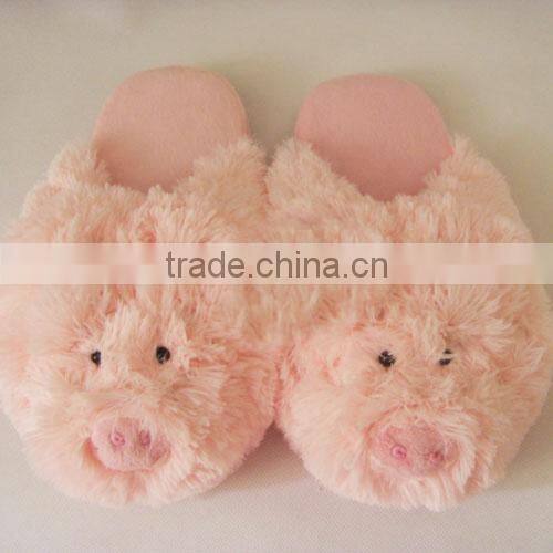 plush indoor animal frog slippers/women plush slipper/plush indoor slippers