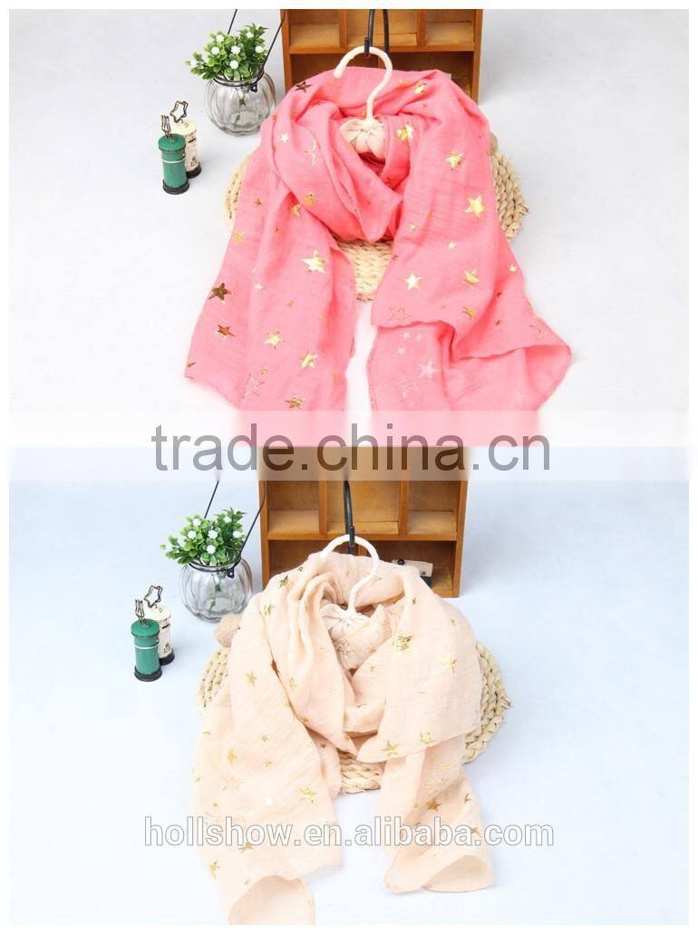 Wholesale Europe America Fashion Popular Cotton Polyster Mixed Kids Boys Girls Winter Scarf