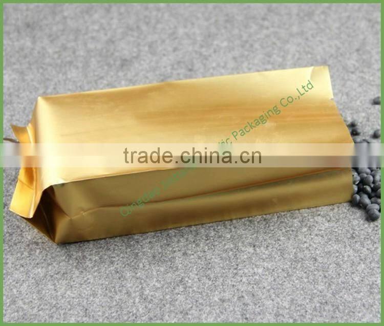 Square Bottom Laminated Plastic Tea Bag with the Clear Window with Zip Lock