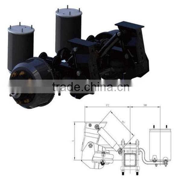 Semi trailer air suspension with axle Made in China/High Quality Semi trailer air suspension with axle
