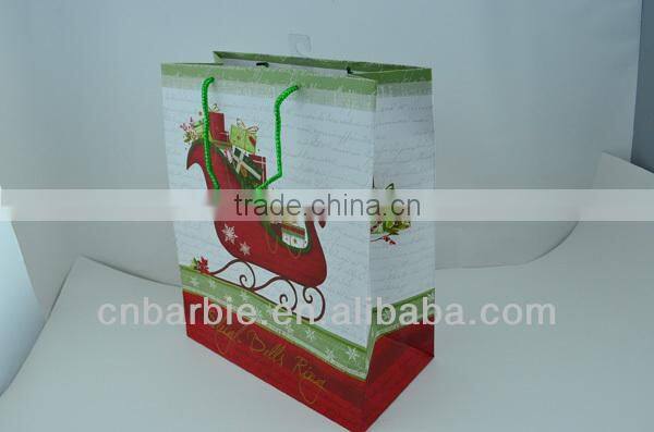 wholesale recyclable Promotion gift paper bags with handle