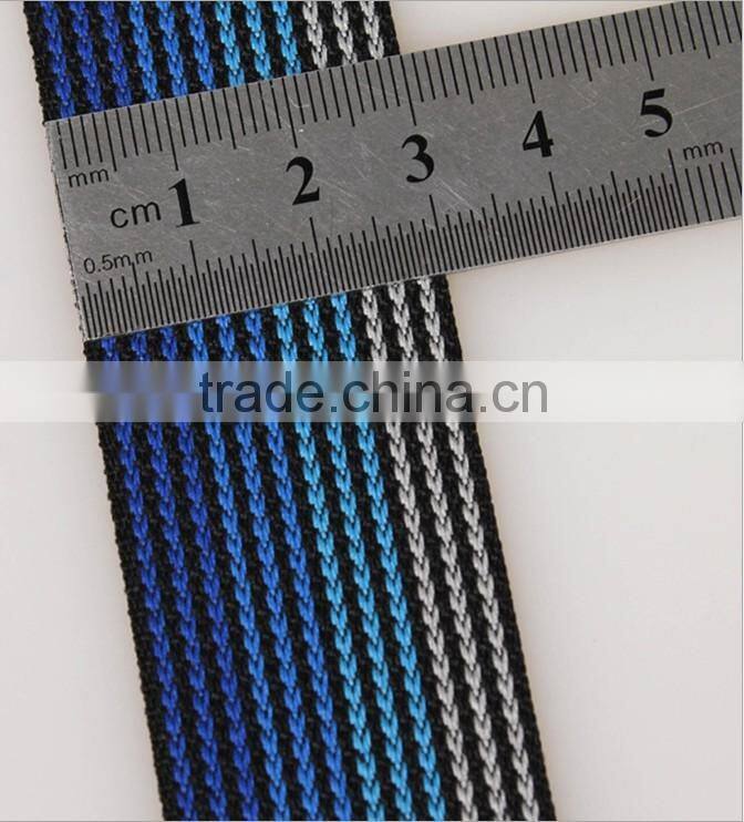 3.0cm blue Gradient plain and eco-friendly polyester webbing
