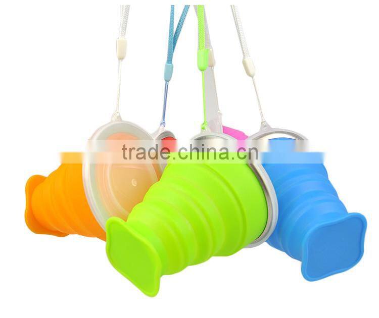 Healthy Life FDA Grade Folding Silicone Foldable Water Cup for Travel Drinking
