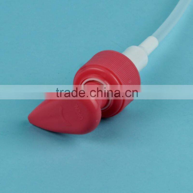 Red wine about plastic lotion pump