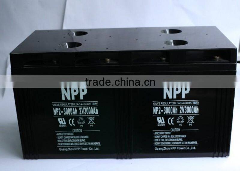 long time using solar system of 2v 3000ah battery