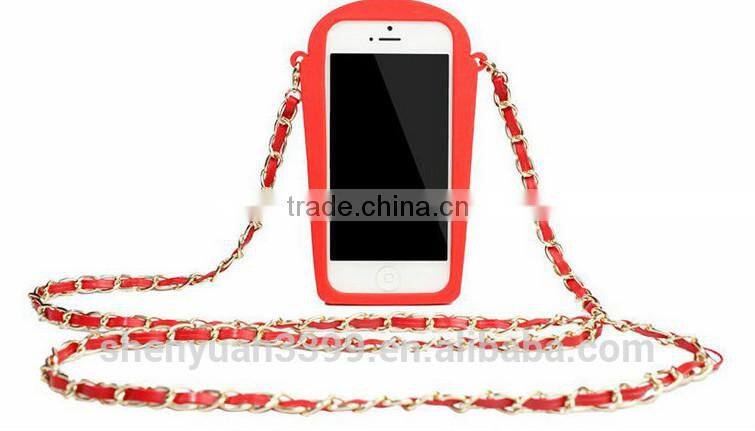 New custom phone case fashion waterproof celphone case with a chain
