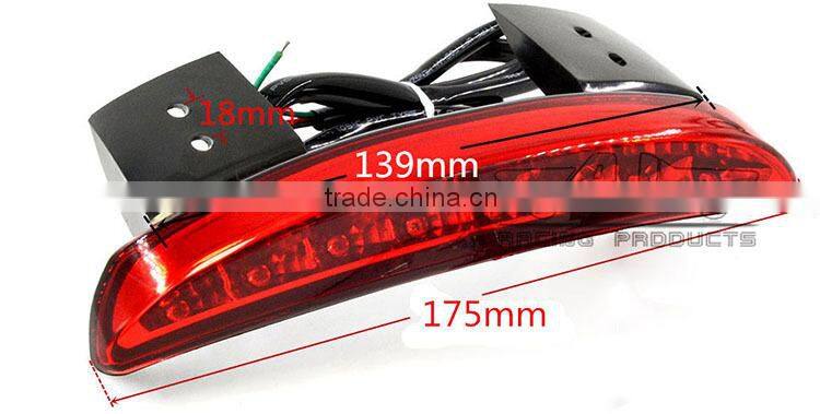 BJ-LPL-032 For Harley XL883N XL1200N/V/X Red Lens LED Chopped Motorcycle Fender Edge Tail Light