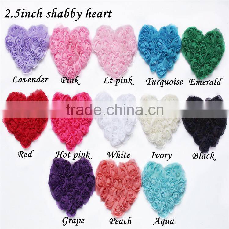 3 ''chiffon clover flower ~wholisale in GuangZhou~ hair accessories~popular flower