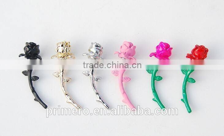 Vintage Stereo Rose Earrings paint piercing stud earrings punjabi