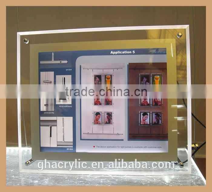 GH-P0018 arcylic wall mounted picture frames, wall clock picture frame