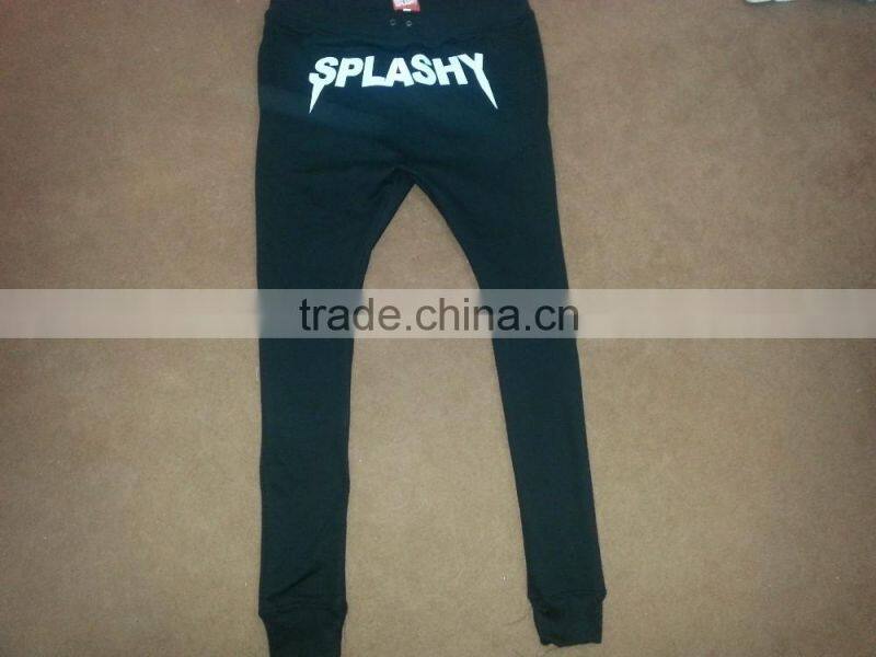 2016 Custom Slim Fit Jogger For Both category,OEM Wholesale Cotton Polyester Full Length Slim Fit fleece Jogger