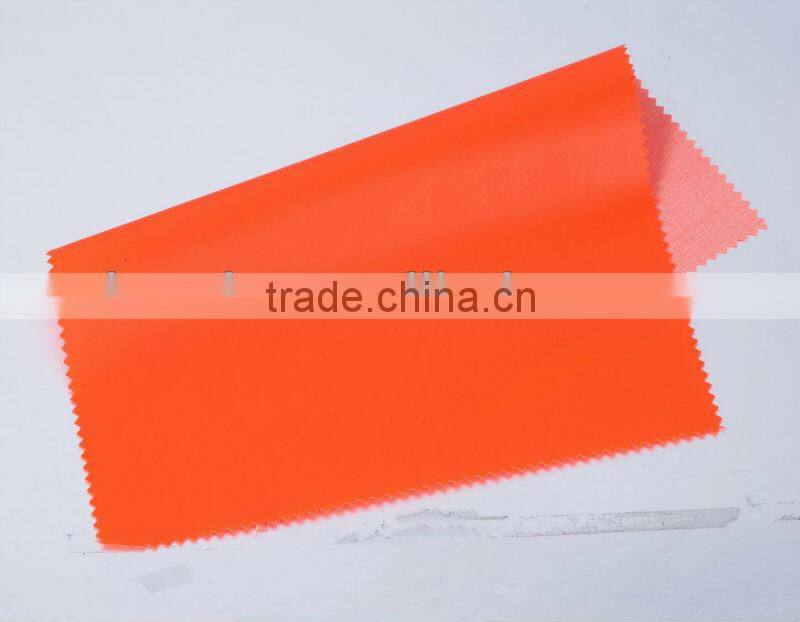 0.30-0.65mm Flame retardant fluorescence pvc coated fabric for raincoat