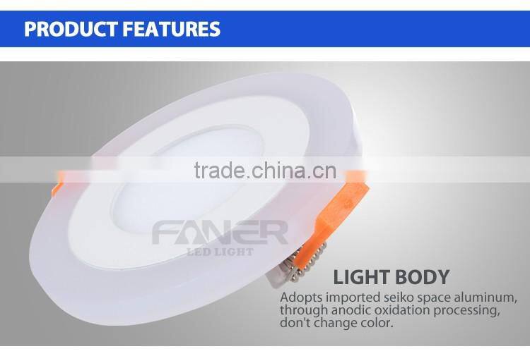 3+2/6+3/12+4/118+6w round or quare changeable led ceiling panel light