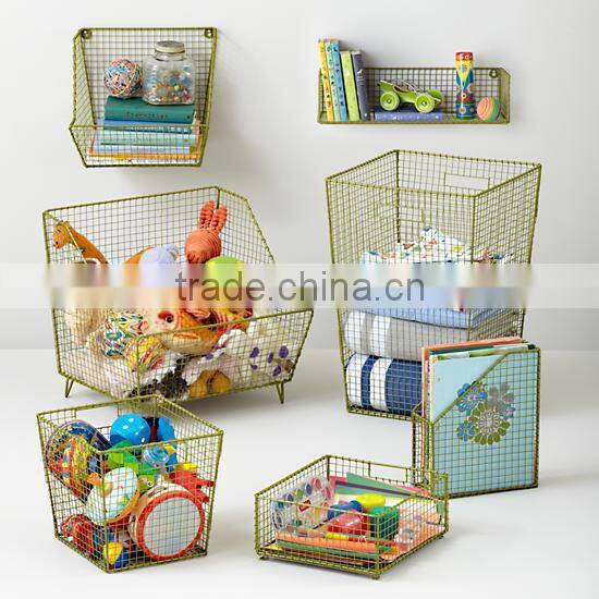 Blue Down to the Wire Wall Bin 14"Wx12"Dx12"H