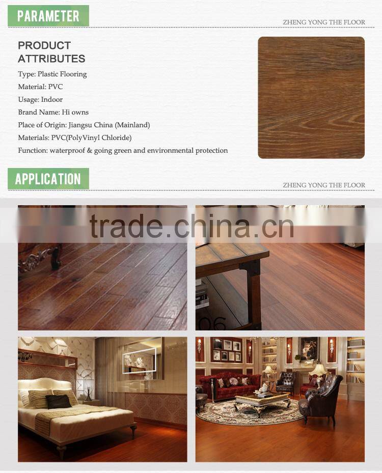 Manufacturer provides straightly EIR PVC Flooring,Plastic Floor