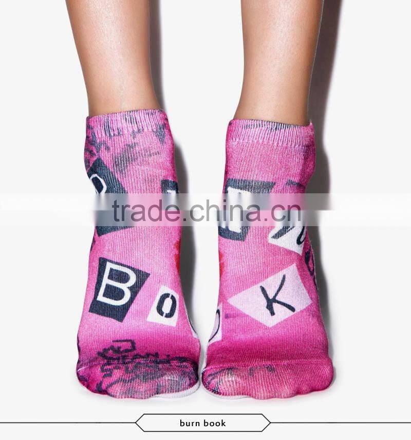 fashion cute puppy wear high quality 3d digital full print colorful ankle socks sports unisex custom hot sale stretch spandex