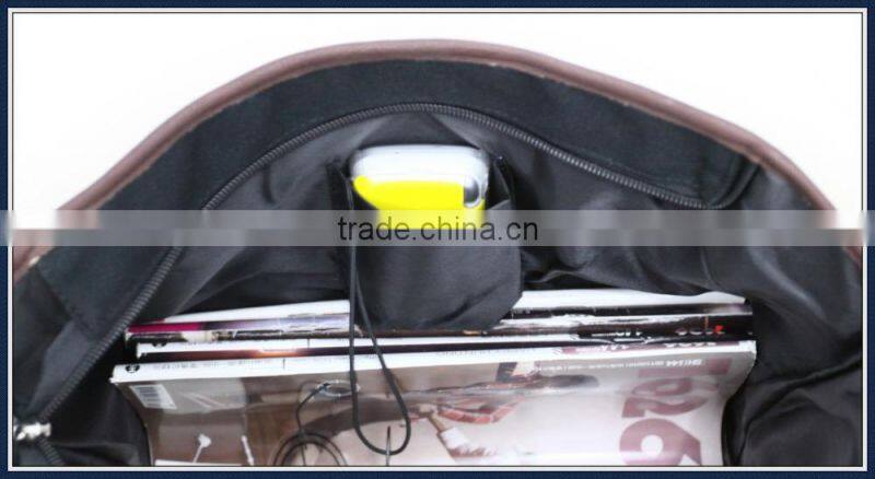 Fashion cotton handbags with PU handle