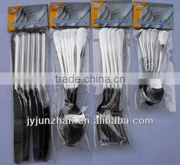 Stainless steel cutlery 6pcs spoon set and high mirror polishing