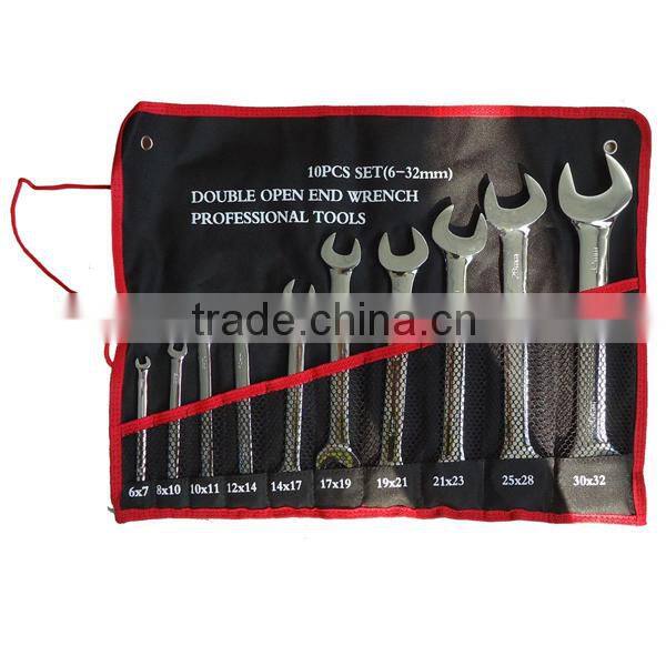 10 pcs Double Open End Wrench Set 6-32mm Professional Tools