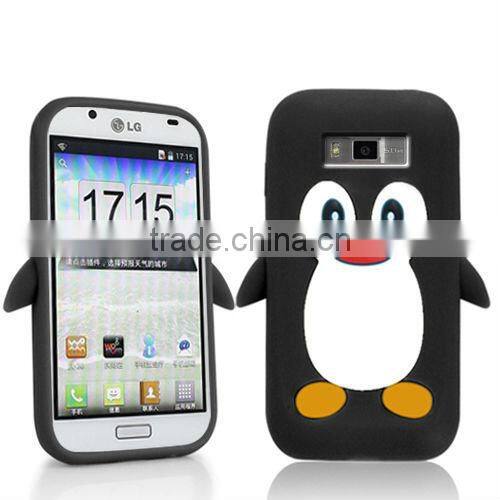 PENGUIN SILICONE SKIN MOBILE PHONE CASE COVER FOR LG Optimus L7 P700 / P705