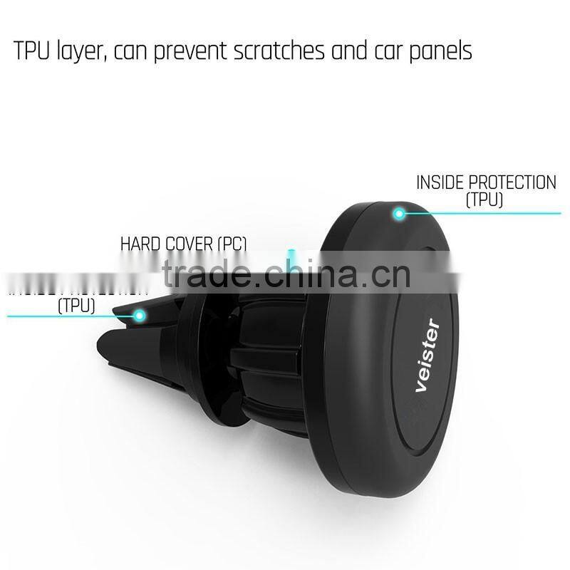 Veister Car Mini Air Vent Outlet Mount Magnetic Phone Mobile Phone Holder Universal Magnet Holder for Sony for iPhone 6S Plus
