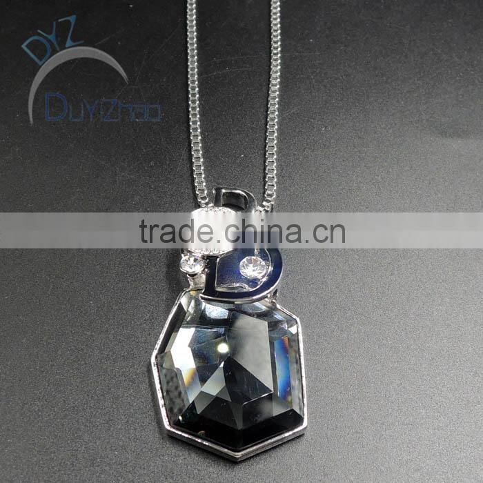 gold plated wholesale alloy necklace jewelry with crystal stone
