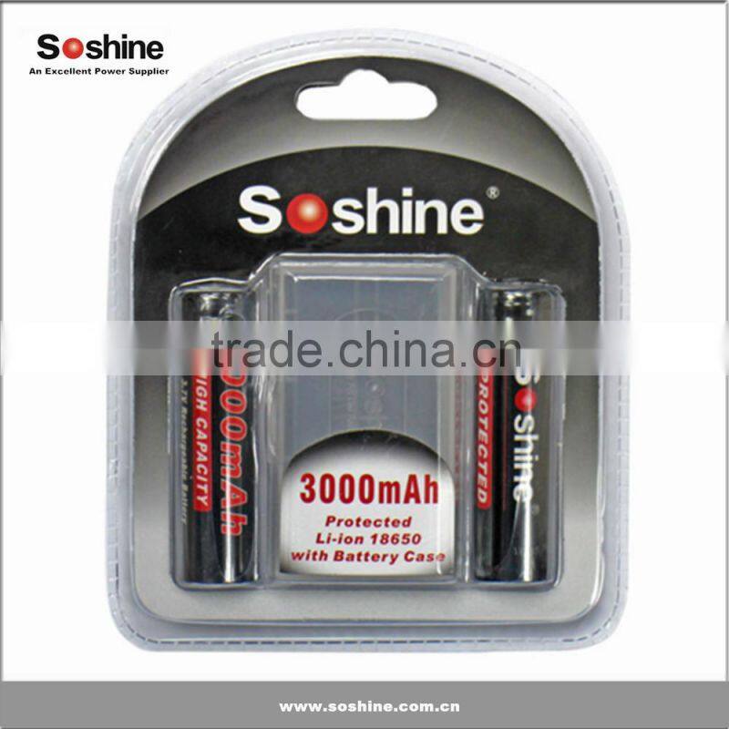New 18650 Li-ion Batteries 3.7V 3000mAh recharge li-ion 18650 battery for LED Touch Flashlight Battery