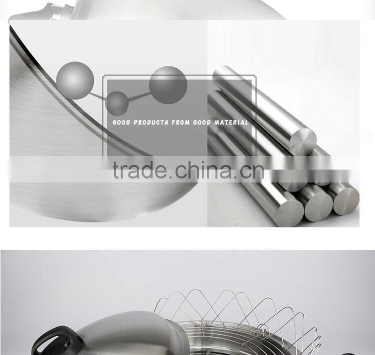 Allnice health high efficiency nonstick cookware metal stainless steel frying pan with sanding body double bakelite handle