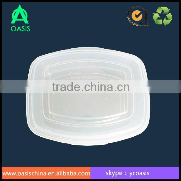 Food grade pp material disposable plastic food container 3600ml
