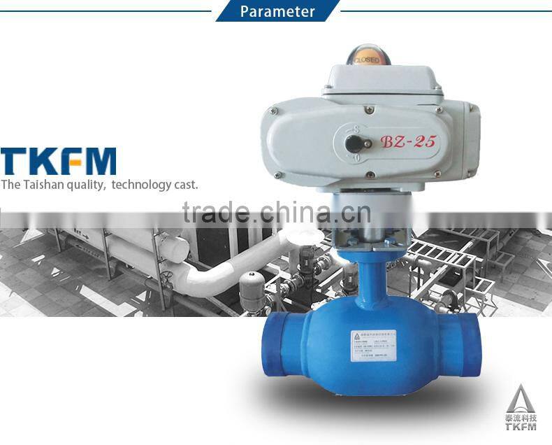 2015 water gas oil pipeline for cut off/on use electric actuator ball valve