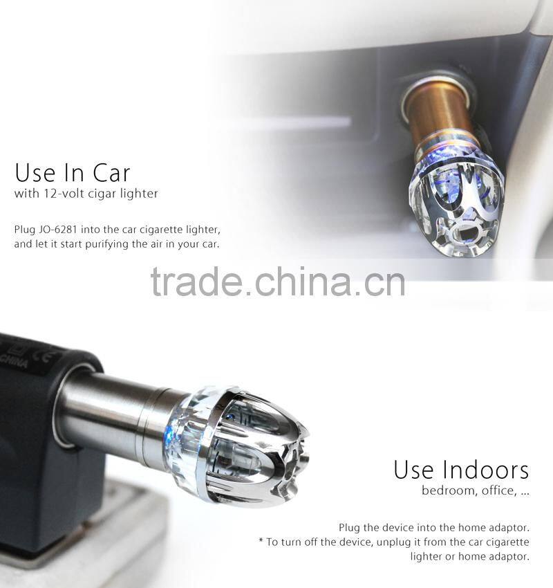 2015 New Products Negative Ion Car Air Purifier with Light