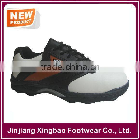 2015 new design European collection fancy golf shoes with removable cleats spike multi-color leather EUC