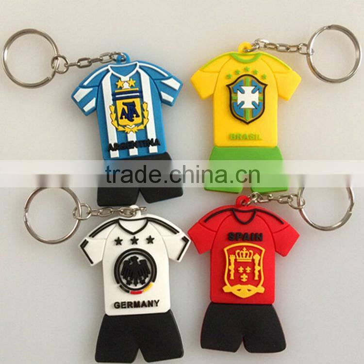 Custom Rubber Keyring, Football T-Shirt Shape Keyring