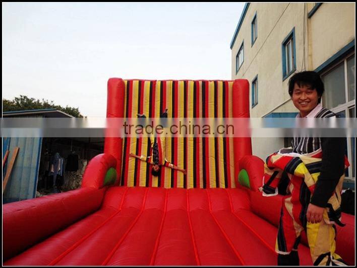 hot sale inflatable velcro suit wall games/ inflatable stick velcro wall