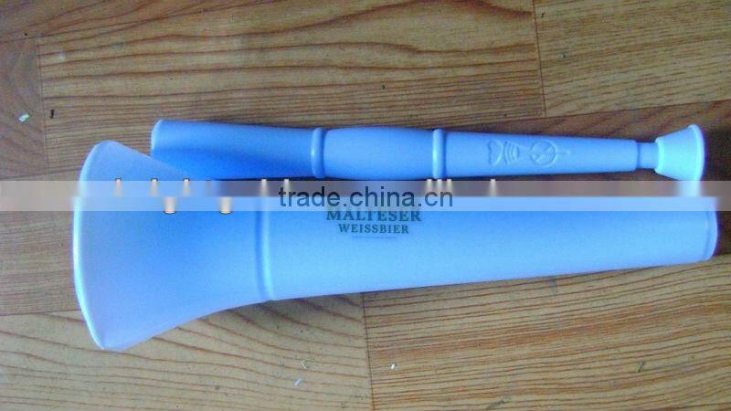plastic blow party toy horn with national flag
